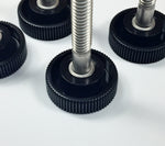 Load image into Gallery viewer, (250-500-1000) 1/4"-20 x 1-1/2" Thumb Screws - 1" Round Black Knob HDsmallPARTS.com