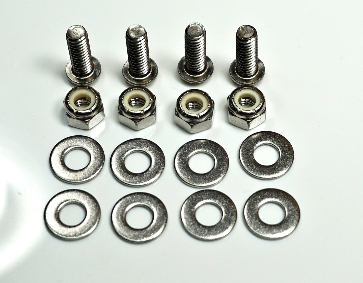 2 Grey Knurled License Plate Frame Bolts – Shot Bullet Smile Face Design For Motorcycles