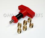 Load image into Gallery viewer, LocEzy - Harley-Davidson® Batwing Fairing Repair Kit - 6 Brass Inserts (Part# 16585-96) - HDsmallPARTS LLC - 6-Brass Inserts & Installation tool LocEzy.com