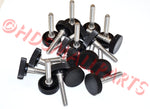 Load image into Gallery viewer, (250-500-1000) 1/4"-20 x 1-1/2" Thumb Screws - 1" Round Black Knob HDsmallPARTS.com