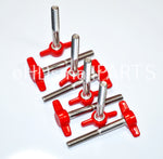 Load image into Gallery viewer, (4pc-20pc)1/4"-20 x 2" Tee Thumb Screws Red & Black