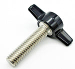 Load image into Gallery viewer, (4-20) 1/4&quot;-20 x 1-1/8&quot; Tee Thumb Screws Red &amp; Black

