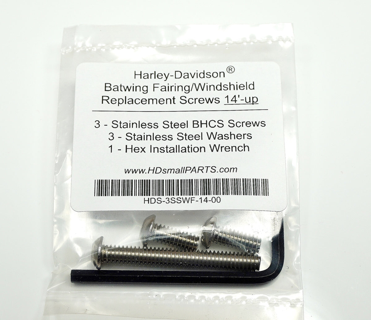 Harley-Davidson Stainless Steel Batwing Windshield Fairing Screws and ...