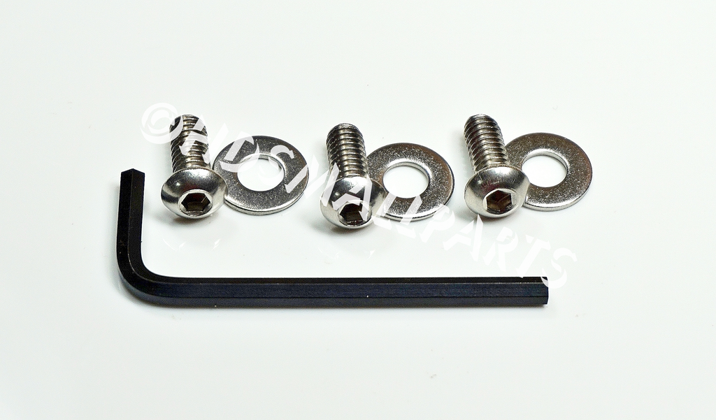  HDsmallPARTS - 3-Harley-Davidson Chrome Windshield Fairing Screws and Washers