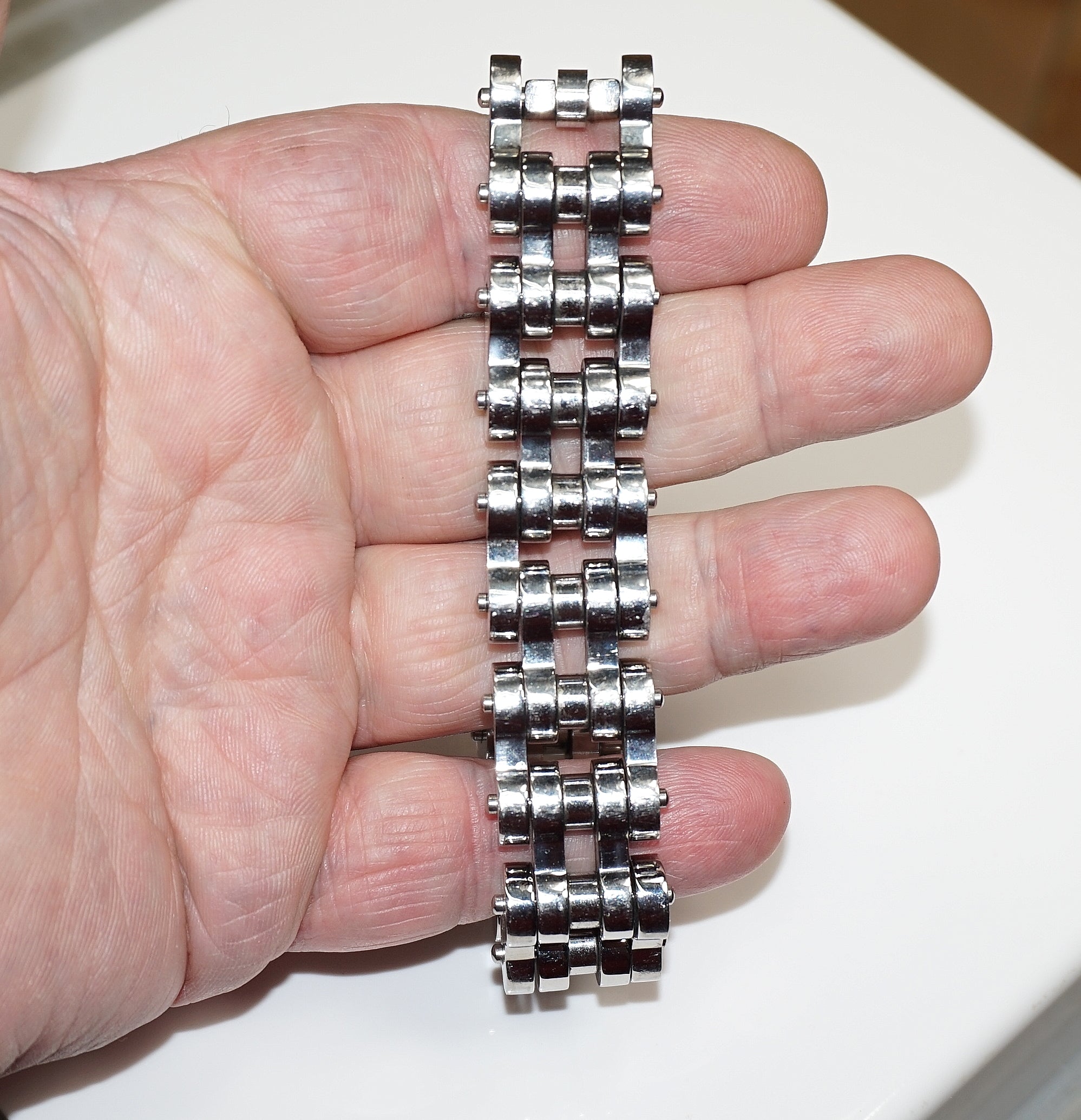  Big Man's Gold Stainless Steel Motorcycle Chain Bracelet - HDsmallPARTS.com
