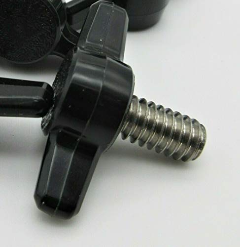 Thumb Nuts 1/4 Thumb Screw Bolts With Black Tee Wing Butterfly Knob Metric Screws For Thumbs