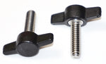 Load image into Gallery viewer, (50-100) 1/4&quot;-20 x 7/8&quot; Tee Wing Thumb Screws Red &amp; Black HDsmallPARTS.com
