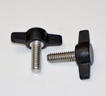 Load image into Gallery viewer, (50-100) 1/4&quot;-20 x 3/4&quot; Tee Wing Thumb Screws Red &amp; Black  HDsmallPARTS.com
