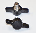 Load image into Gallery viewer, (50-100) 1/4&quot;-20 x 1/2&quot; Tee Wing Thumb Screws Red &amp; Black  HDsmallPARTS.com
