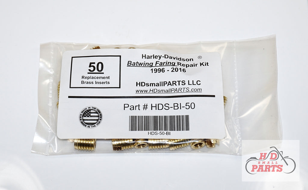 Harley-Davidson® Batwing Fairing Replacement Brass Inserts - 50pc's at LocEzy.com