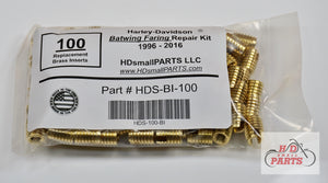 Harley-Davidson® Batwing Fairing Replacement Brass Inserts - 100pc's at HDsmallPARTS.com
