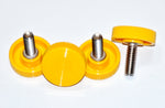 Load image into Gallery viewer, Yellow 1/4&quot;-20 Thumb Screws - 1&quot; Round Knob

