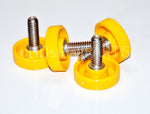 Load image into Gallery viewer, Yellow 1&quot; Round Thumb Screws 1/4&quot;-20 HDsmallPARTS.com
