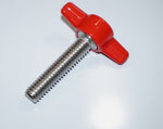 Load image into Gallery viewer, (4-20) 1/4&quot;-20 x 1-1/8&quot; Tee Thumb Screws Red &amp; Black 
