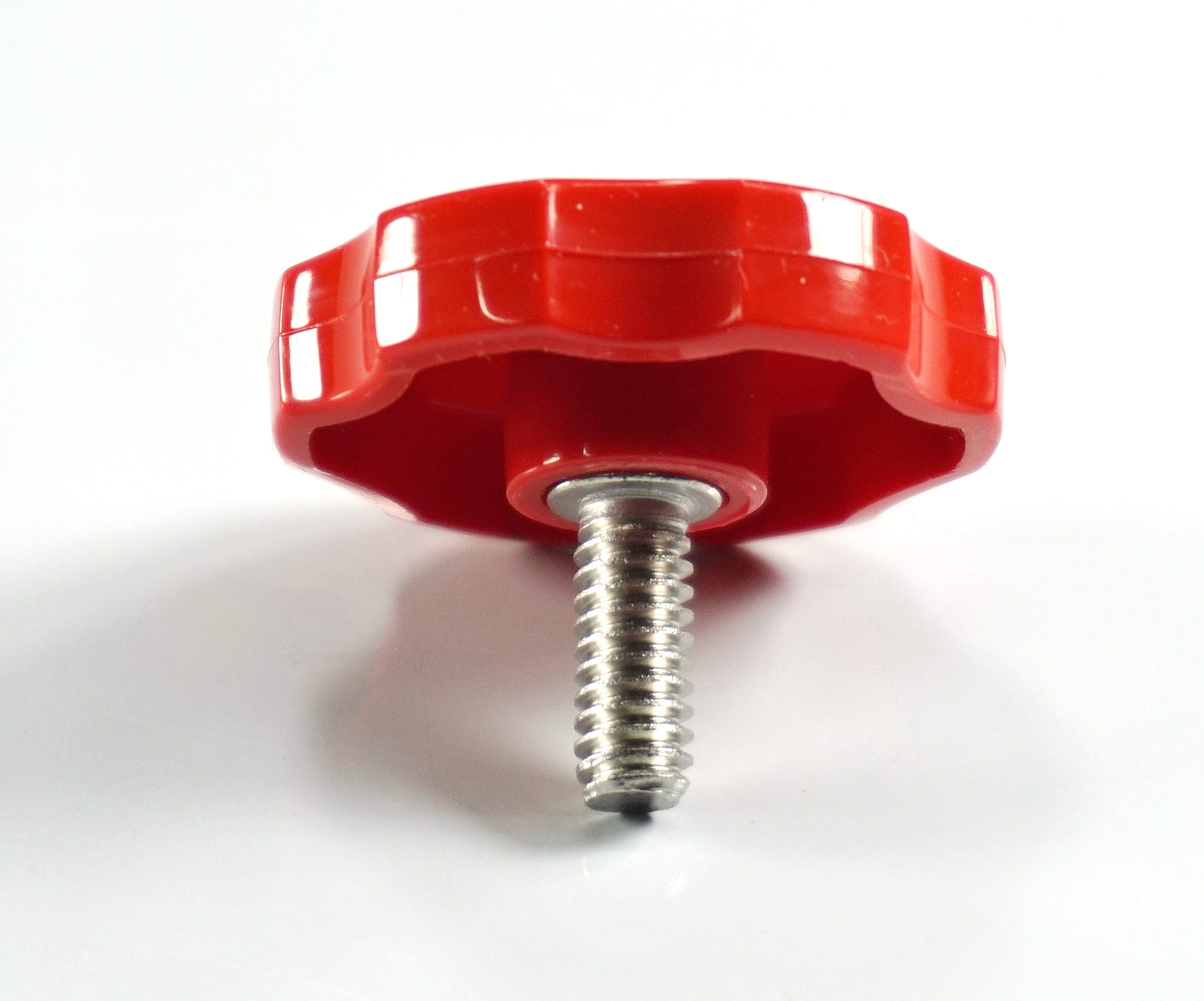 (2-5-10) 1/4"-20 Red Rosette Clamping Thumb Screw Knobs