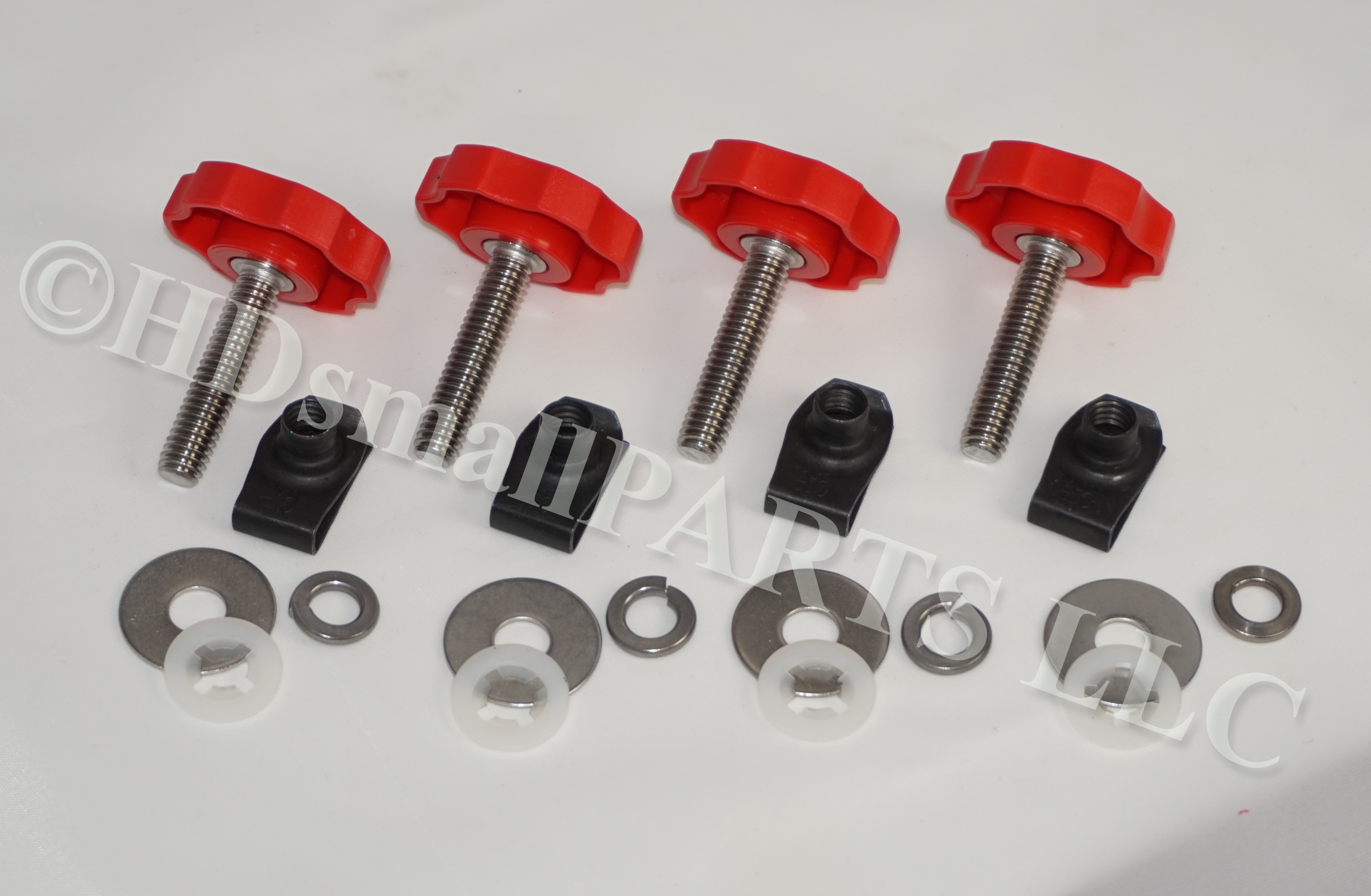 LocEzy® Harley-Davidson Saddlebag Mounting Hardware/Knobs Red 2016-2020  LocEzy.com